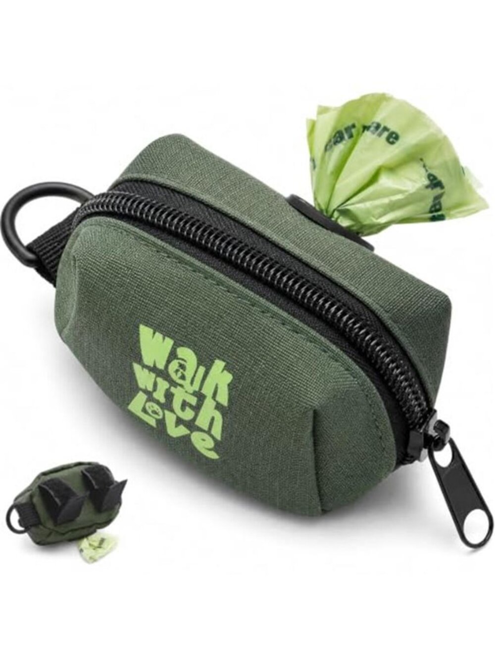 Dog Waste Bag Dispenser Poop Bag Holders for Leashes Green